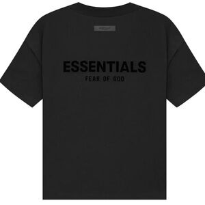 Fear of God ESSENTIALS Stretch Limo Logo T-Shirt Black NWT Size S